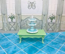 tabletop fountain for dollhouse. fountain. puppet miniature. 1:12. doll accessories.