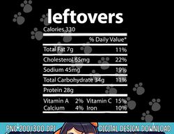 Funny Leftovers Family Thanksgiving Nutrition Facts Food Men png, sublimation copy