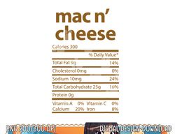 Funny Mac n  Cheese Family Thanksgiving Nutrition Fact Food png, sublimation copy