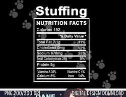 Funny Thanksgiving Stuffing Nutrition Facts Matching png, sublimation copy