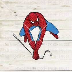 Spider Man Silhouette 004 Svg Dxf Eps Pdf Png, Cricut, Cutting file, Vector, Clipart