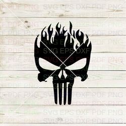 Punisher Silhouette 022 Svg Dxf Eps Pdf Png, Cricut, Cutting file, Vector, Clipart