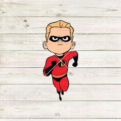 Dash The Incredibles 003 Svg Dxf Eps Pdf Png, Cricut, Cutting file, Vector, Clipart