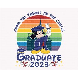 Graduate Tassel To Castle Svg, Graduate 2023 Svg, Graduation Shirt Svg, Senior 2023 Svg, Class of 2023 Svg, Graduation V