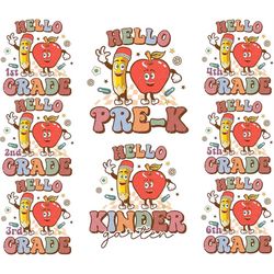 I'm Ready for First Grade But is it Ready for Me SVG, Back to School SVG Bundle, Hello Kindergarten svg, Retro School sv