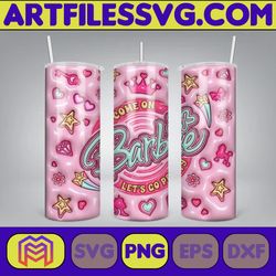 Come On Barbie Let's Go Party Inflated Tumbler Wrap PNG, Barbi Inflated Tumbler PNG, Barbi Doll Skinny Tumbler PNG (3)