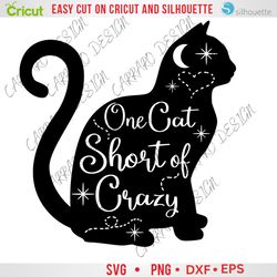 One Cat Short of Crazy svg png