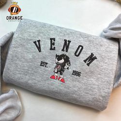 Sonic Venom Est Embroidered Crewneck, Halloween Costume Sweatshirt, Halloween Embroidered Hoodie, Unisex T-shirt