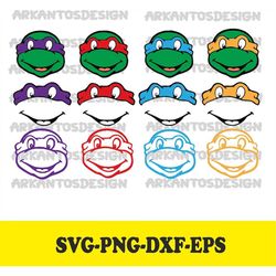 Ninja Turtles Bundle / Ninja Turtles Clip Art , Silhouette Files / Cut Files For Cricut / Digital Design / Eps , Dxf , P
