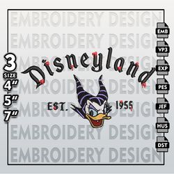 Halloween Machine Embroidery Pattern, Disneyland Donald Maleficent Embroidery files, Disney Halloween Embroidery Designs