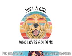 Girl Who Loves Golden Retrievers Dog Gifts  png, sublimation copy