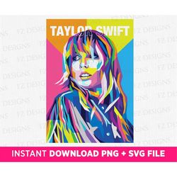 Taylor's Version Digital Poster Svg, Retro Taylor Svg, Colorful Taylor Svg, Taylor Eras Png, Png File For Sublimation, I