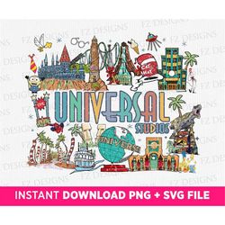 Vintage Universal Trip Png, 2023 Family Vacation Png, Family Trip Png, Vacay Mode 2023, Png File For Sublimation, Instan