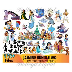 175 Jasmine Svg Bundle, Disney Svg, Aladin Svg, Genie Svg