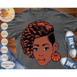 basketball svg | black woman svg | basketball mom svg | african american cut file | basketball cricut file | eps, dxf, p