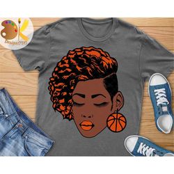 basketball svg | black woman svg | basketball mom svg | african american girl svg | basketball cricut file | eps, dxf, p