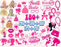 barbi pink doll bundle svg files for cricut, come on barbi lets go party svg , barbi doll svg, layered cut files, barbie