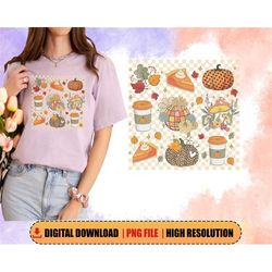 Retro Fall Thanksgiving PNG, Vintage Autumn Vibes PNG, Pumpkin Season PNG, Fall Leaves Png, Mirror Disco Ball Png, Png S