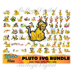 284 Pluto Svg Bundle, Disney Svg, Mickey Svg, Pluto Disney Svg