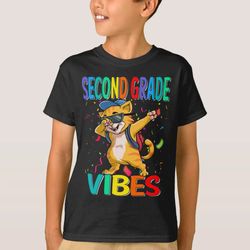 Second Grade Vibes Cat Back To School T-Shirt