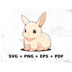 cartoon rabbit digital graphic, commercial use vector graphic, svg png eps