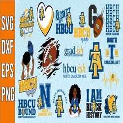 Bundle 19 Files North Carolina A & T Football Team Svg, North Carolina A & T svg, HBCU Team svg, Mega Bundle, Designs, C
