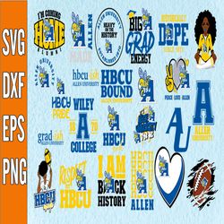Bundle 24 Files Allen University Football Team Svg, Allen University SVG, HBCU Team svg, Mega Bundle, Designs, Cricut, C