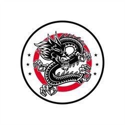 Black Dragon, Japanese Oni Mask, Editable Layered Cut File SVG  PNG  GiF Ai  EPS  PdF  Jpeg Cricut Design Space