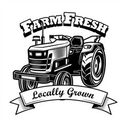 Farm Fresh, Locally Grown, Stencil Design, Editable Layered Cut Files SVG  EPS  AI  Png  Jpeg  Gif