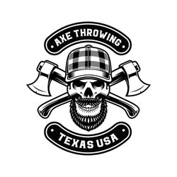 Lumberjack Club : Axe Throwing, Texas Usa, Editable Layered Cut File SVG  EPS  AI  Png  Jpeg  GiF  Pdf