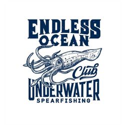 Endless Ocean Club, Underwater Spearfishing, Cut Files SVG  PNG  JPEG  GiF  Ai  EpS Cricut Design Space
