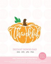 pumpkin svg | thankful svg | thanksgiving svg | autumn svg | thankful pumpin svg | distressed pumkin svg | pumpkin iron