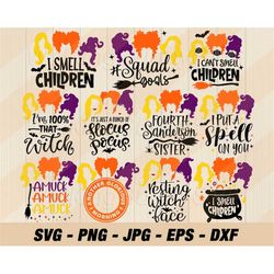 Sanderson Sister Halloween Witches Svg Png, Layered Sanderson Sister Svg, Halloween Movie Witches Svg Files For Cricut,