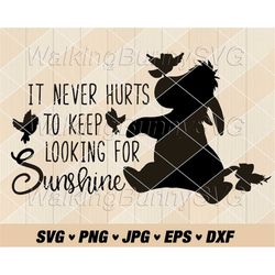 Sunshine Quote Svg Png, Pooh Bear Quote Svg, Motivational Quotes Svg, Pooh Friends Png, Svg Files For Cricut, Instant Do