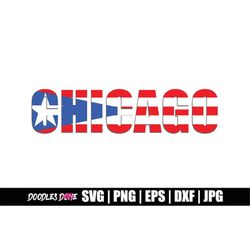 Puerto Rico Chicago svg, png, eps, dxf, jpg files, Clip Art, Vector, Cricut, Cut File - Instant Download