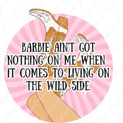Western Barbie Wild Side PNG, Retro Sassy PNG Digital Download, Cowboy