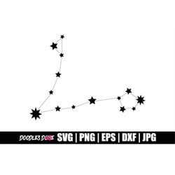 Pisces Zodiac Constellation svg, png, eps, dxf, jpg files, Clip Art, Vector, Cricut, Cut File - Instant Download