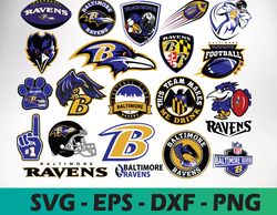 Baltimore Ravens logo, bundle logo, svg, png, eps, dxf 3
