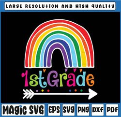 1st Grade Rainbow Svg, Lover Back To School Svg, First Grade Rainbow SVG, School SVG, Cricut
