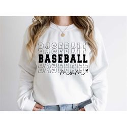 Baseball Mom Svg, Baseball Shirt SVG, Baseball Svg, Mom Stacked Svg, Mom Life Svg, Svg Files For Cricut, Silhouette, Vec