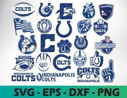 Indianapolis Colts logo, bundle logo, svg, png, eps, dxf 3