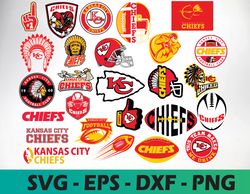 Kansas City Chiefs logo, bundle logo, svg, png, eps, dxf 3