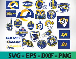 Los Angeles Rams logo, bundle logo, svg, png, eps, dxf 3
