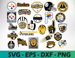 Pittsburgh Steelers logo, bundle logo, svg, png, eps, dxf 3