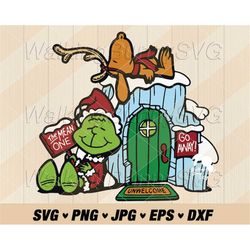 The Mean One Svg Png, Layered Christmas Green Figure Svg, Christmas Comedy Svg, Youre A Mean One Svg Files For Cricut, I