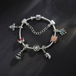 Cinderella Bracelet Designer Charms Jewelry Crystal Bracciali Donna Luxury Silver Plated Bangles DIY Jewelry