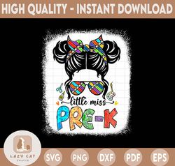 Little Miss Pre-K PNG, Pre K Back To School, Tie Dye Sublimation Design Downloads