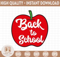 Back To School Apple SVG File - Apple Clip Art - Back To School Cut File - svg, eps, png, jpg - 300dpi - Commercial Use