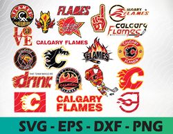 Calgary Flames logo, bundle logo, svg, png, eps, dxf