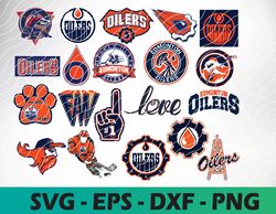Edmonton Oilers logo, bundle logo, svg, png, eps, dxf, Hockey Teams Svg